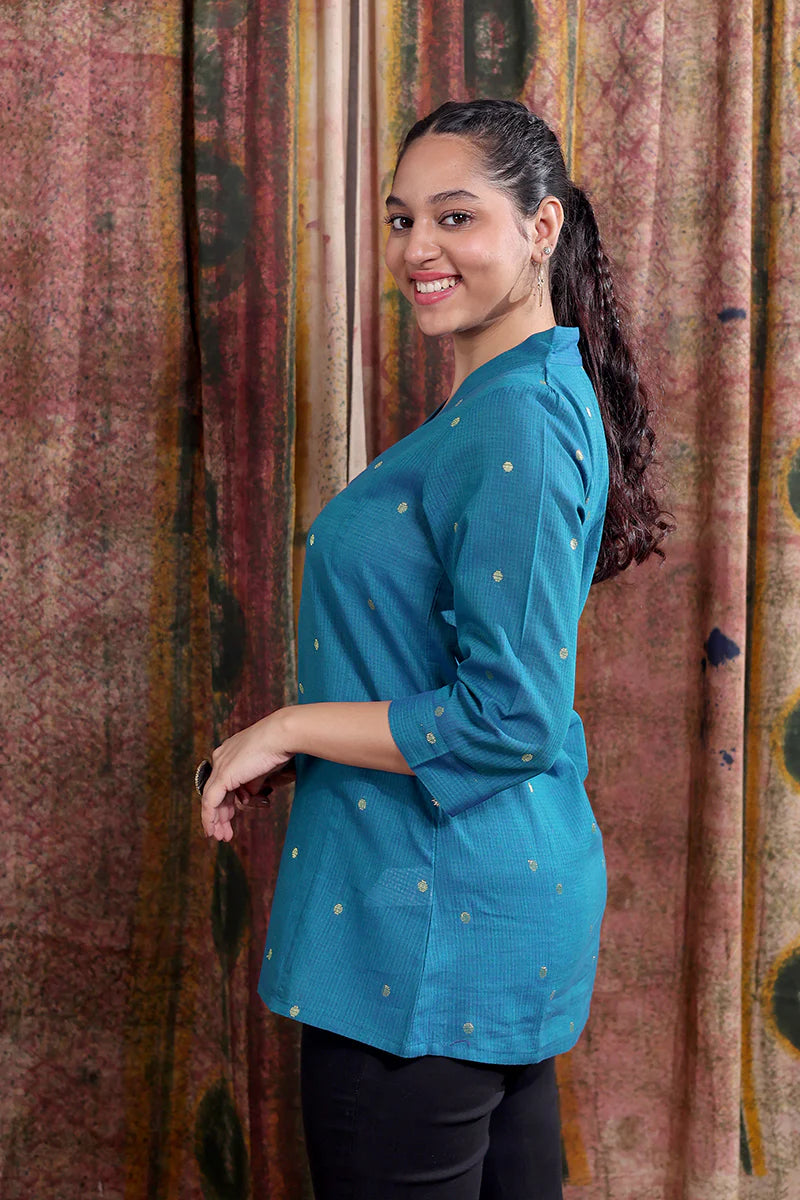 Indigo Pure Cotton Kurti