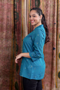Azure Printed Shirt Kurti